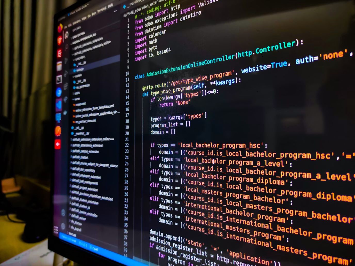 A code editor screen showing lines of Python