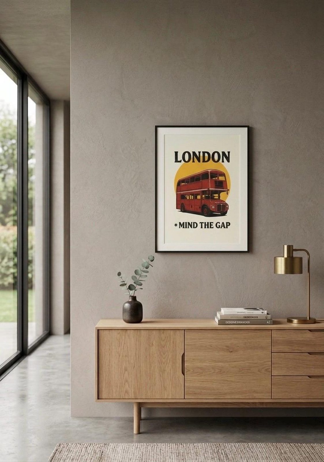 Retro London Bus wall art print — Routemaster double-decker poster by Brite Tech Lifestyle